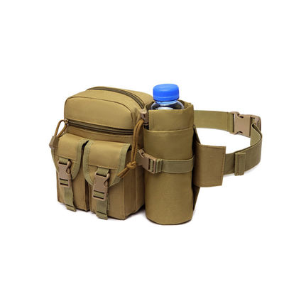 Mochila de cintura multicolor para acampar ao ar livre com cinto e saco de garrafa de água de tipo padrão