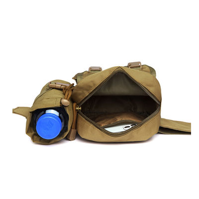 Mochila de cintura multicolor para acampar ao ar livre com cinto e saco de garrafa de água de tipo padrão