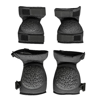 Acoplamentos de cotovelo e joelho de espessura ajustável para equipamento de protecção corporal