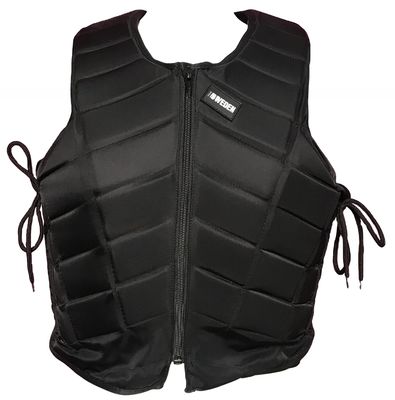Certificação CE Veste de corpo de cavaleiros de cavalo preto para cuidados e proteção leves