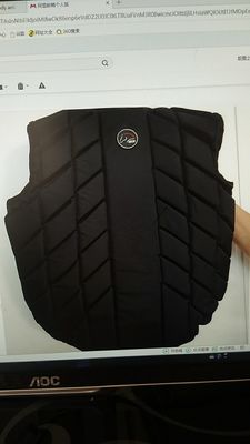 Certificação CE Veste de corpo de cavaleiros de cavalo preto para cuidados e proteção leves