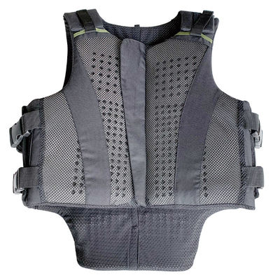 Colete de equitação preto 2XL certificado com textura de espuma para equitação ao ar livre
