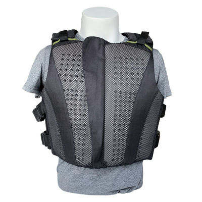 Colete de equitação preto 2XL certificado com textura de espuma para equitação ao ar livre