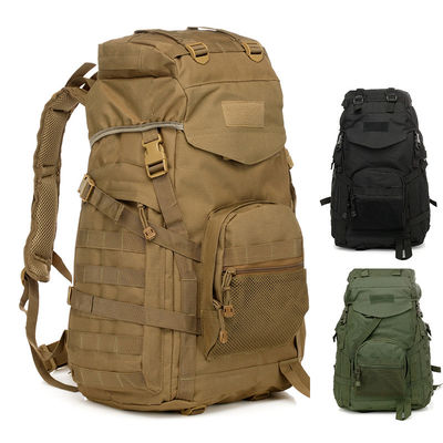 Mochila preta de grande capacidade para desporto ao ar livre, feita de revestimento de PVC e poliéster 600D