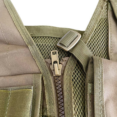 Colete de proteção multifuncional Khaki/Tan com bolsas múltiplas e revestimento de malha 1,6 kg