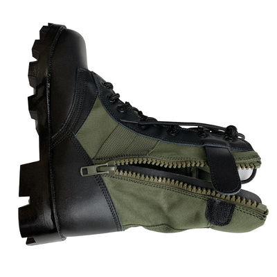 Botas de caminhada verdes confortáveis para homens com sola de borracha durável e couro de Oxford