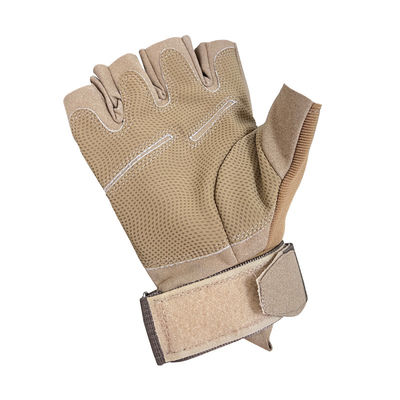 Proteção de mão de meio dedo unisex khaki para atividades ao ar livre