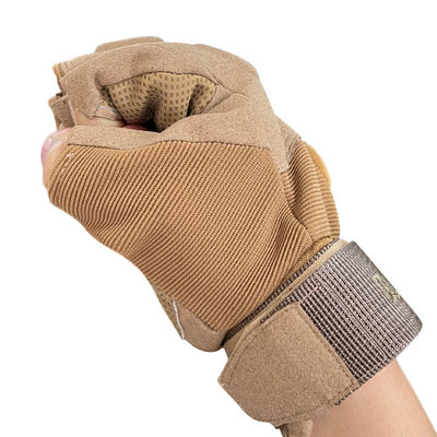 Proteção de mão de meio dedo unisex khaki para atividades ao ar livre
