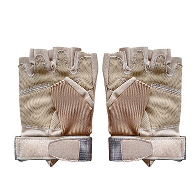 Proteção de mão de meio dedo unisex khaki para atividades ao ar livre