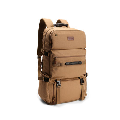 Mochila de tecido de lona para homens, com fecho com fecho de fecho, leve e durável