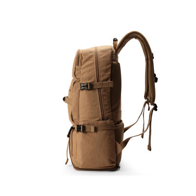 Mochila de tecido de lona para homens, com fecho com fecho de fecho, leve e durável