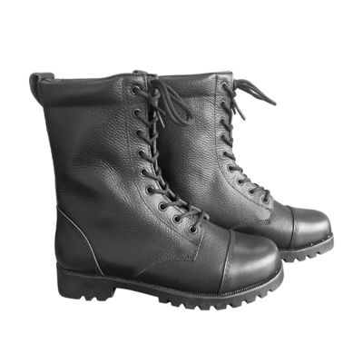 1.5kg Calçados personalizados para homens Pés de vaca pretos Botas de couro com sola de borracha