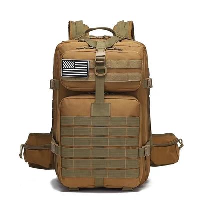 Mochila de desporto ao ar livre de grande capacidade com design impermeável e poliéster 600D