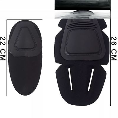 Equipamento de proteção profissional Traje de rã de poliéster preto Acessórios para joelhos e apoio de cotovelo