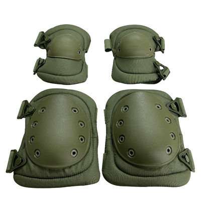 Regular 8 Holes Green Knee Elbow Pads Set Proteção de Queda Gear para Adultos 100% Poliéster