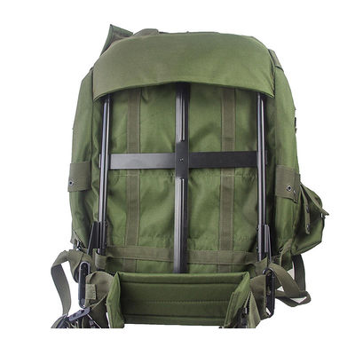 Mochila de montanhismo à prova d'água com estrutura de alumínio, estrutura de ferro e grande capacidade