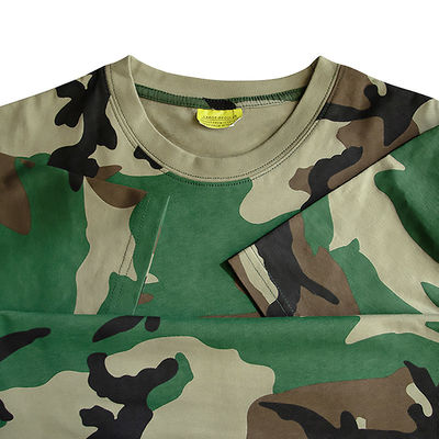 Proteção básica T-shirt masculino para treino de desportos ao ar livre e algodão de poliéster