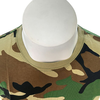 Proteção básica T-shirt masculino para treino de desportos ao ar livre e algodão de poliéster