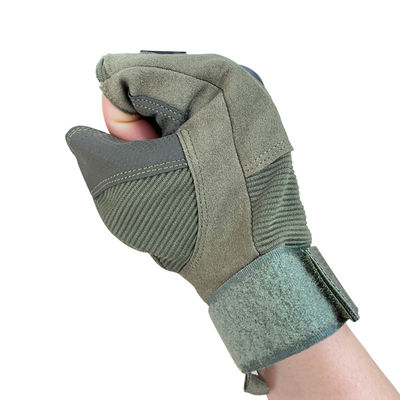 Proteção Guantes de Treinamento de Segurança Meio dedo verde personalizado para proteção máxima