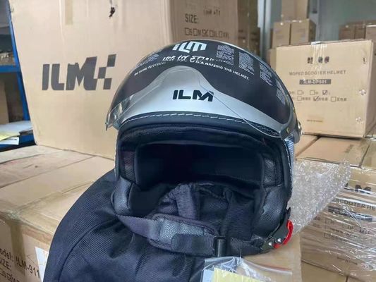Casco ABS branco para motocicleta para condução com/sem LED
