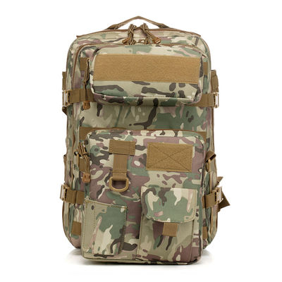 Mochila de treino multifuncional ao ar livre com sistema Molle e bolso de fecho interior