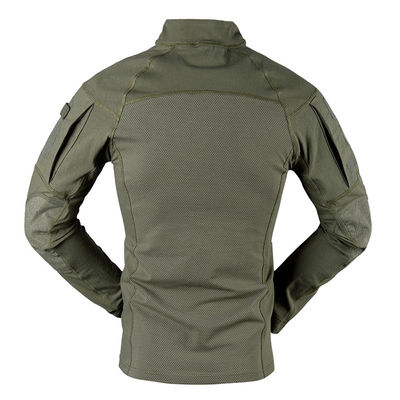 Uniforme desportivo de manga longa verde, de malha, com fusão antiestática e sem costura