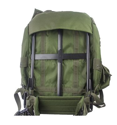 Mochila verde Unisex com alça retrátil