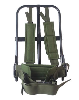 Mochila verde Unisex com alça retrátil