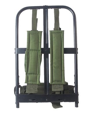 Mochila verde Unisex com alça retrátil