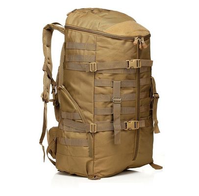 Mochila verde para viagens ao ar livre com grande capacidade e sistema de transporte de cinto de almofada de ar