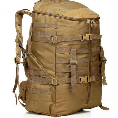 Mochila verde para viagens ao ar livre com grande capacidade e sistema de transporte de cinto de almofada de ar