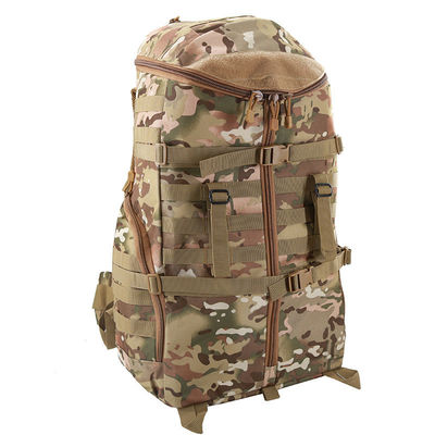 Mochila verde para viagens ao ar livre com grande capacidade e sistema de transporte de cinto de almofada de ar