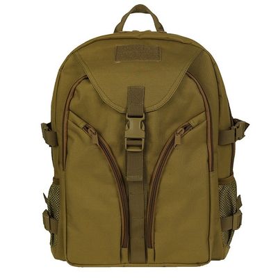 Mochila especial para viagens ao ar livre em caqui com alça retrátil e grande capacidade