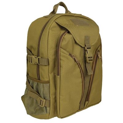 Mochila especial para viagens ao ar livre em caqui com alça retrátil e grande capacidade