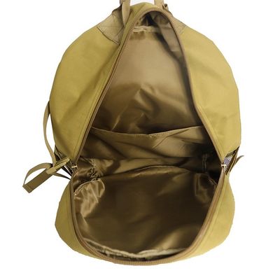 Mochila especial para viagens ao ar livre em caqui com alça retrátil e grande capacidade