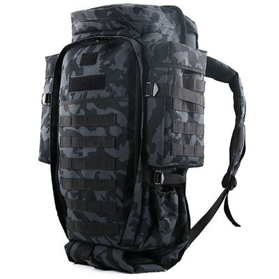 Mochila verde leve para viagens ao ar livre com alça retrátil e capacidade de 50 litros