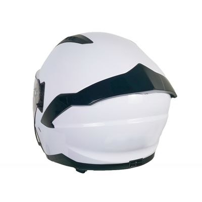 capacete de motocicleta ABS branco com escudo PC de metade da face e design personalizável