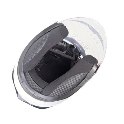 capacete de motocicleta ABS branco com escudo PC de metade da face e design personalizável
