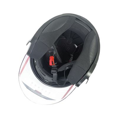 capacete de motocicleta ABS branco com escudo PC de metade da face e design personalizável