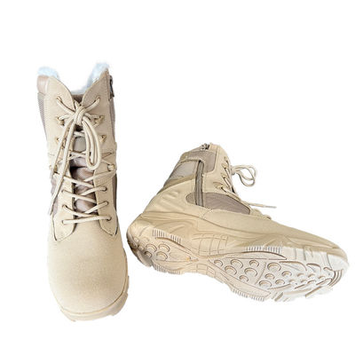 Botas de couro genuíno com sola média alta perfeitas para atividades ao ar livre no inverno e no outono