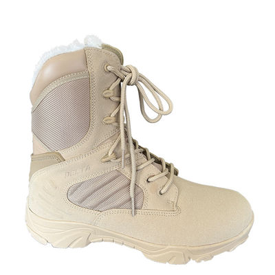 Botas de couro genuíno com sola média alta perfeitas para atividades ao ar livre no inverno e no outono