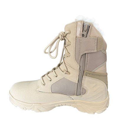 Botas de couro genuíno com sola média alta perfeitas para atividades ao ar livre no inverno e no outono