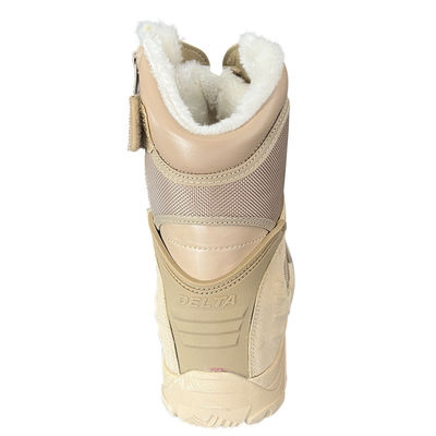 Botas de couro genuíno com sola média alta perfeitas para atividades ao ar livre no inverno e no outono