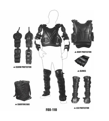 FOX110 Polícia Corpo Militar Protector de perna/cotovelo Cavalo Montado Traje Anti-motim