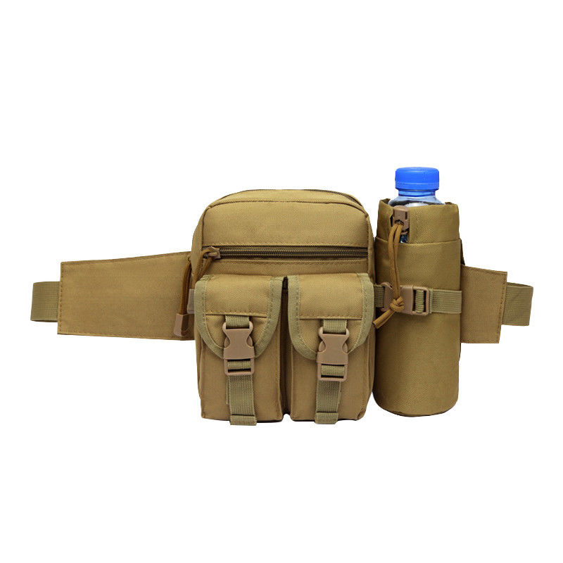 Mochila de cintura multicolor para acampar ao ar livre com cinto e saco de garrafa de água de tipo padrão