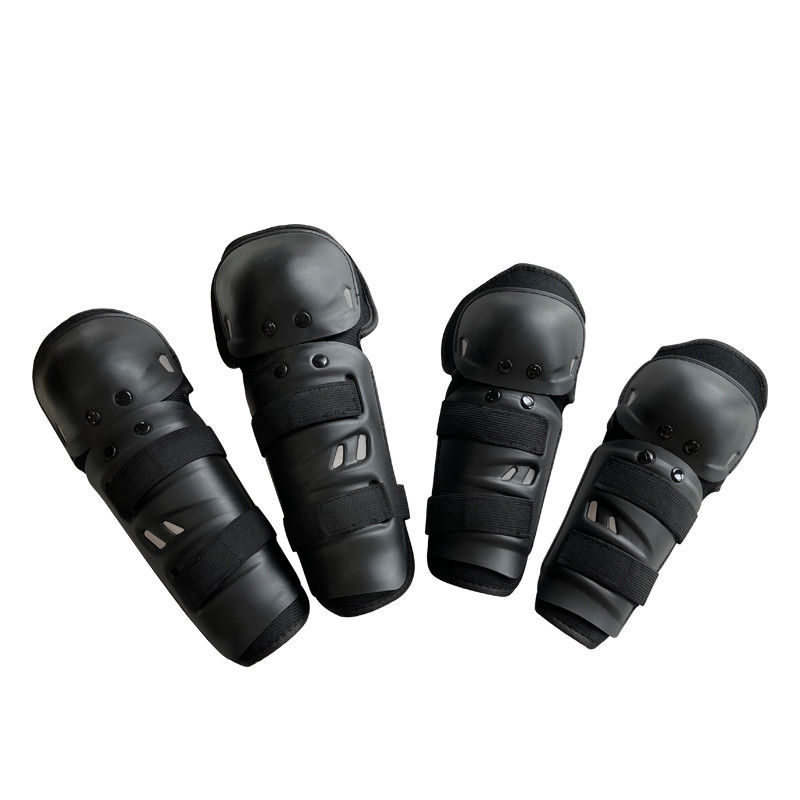 Protectores de joelho do cotovelo preto para corridas de equitação Um tamanho para todos e personalizável