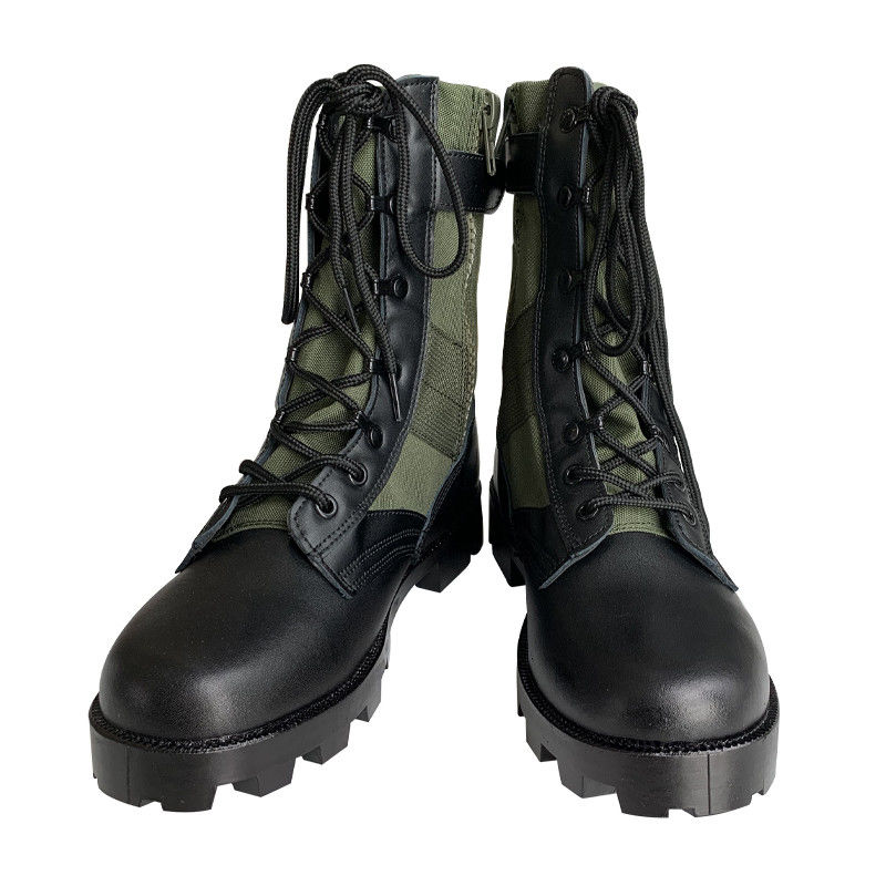 Botas de caminhada verdes confortáveis para homens com sola de borracha durável e couro de Oxford
