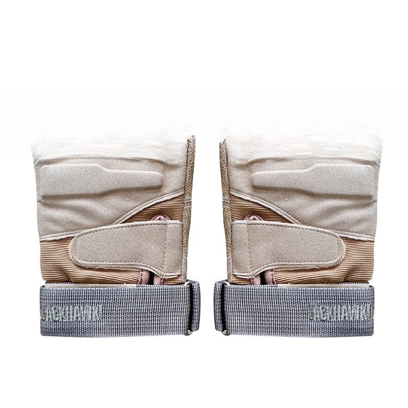 Proteção de mão de meio dedo unisex khaki para atividades ao ar livre