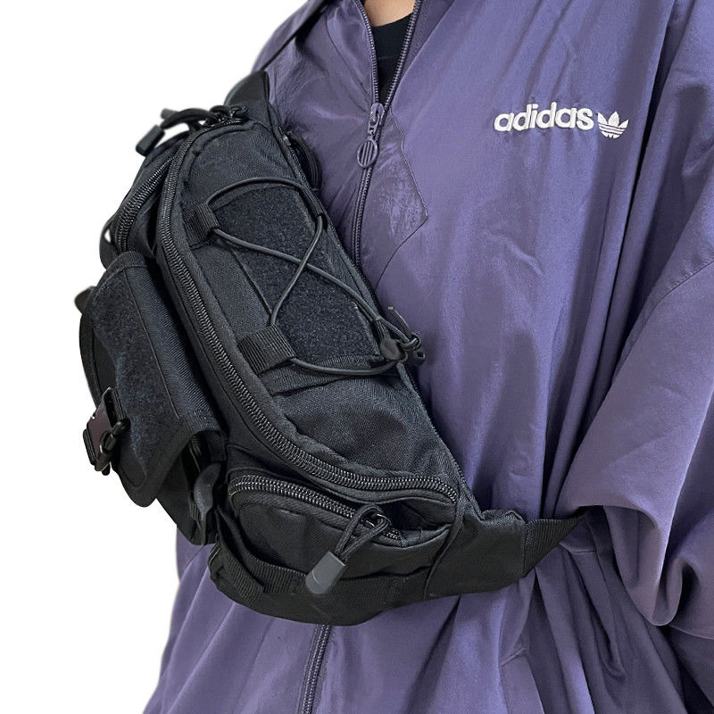 Bolsa de cintura multifunção Softback de cor preta personalizada para capacidade inferior a 21 litros