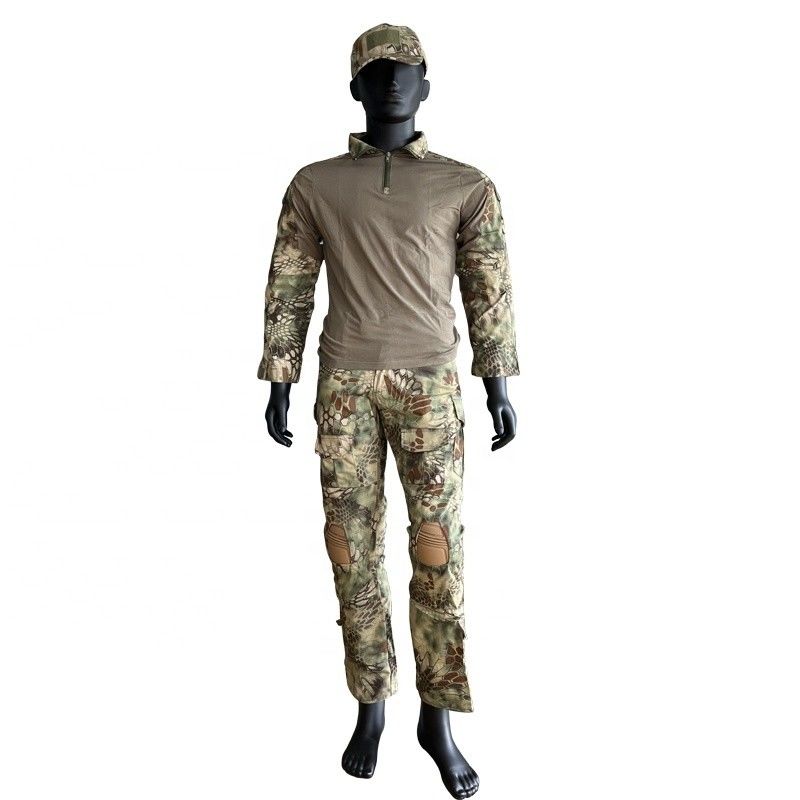 Traje respirável para o exterior Traje de sapo preto verde-oliva com 4 estações e tecido TWILL